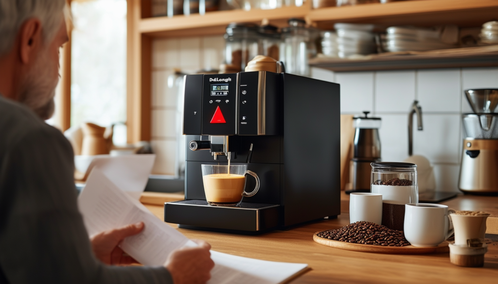 découvrez nos conseils pratiques pour résoudre rapidement la panne du triangle rouge sur votre machine à café delonghi magnifica. suivez notre guide étape par étape pour retrouver un café délicieux et savoureux en quelques minutes.