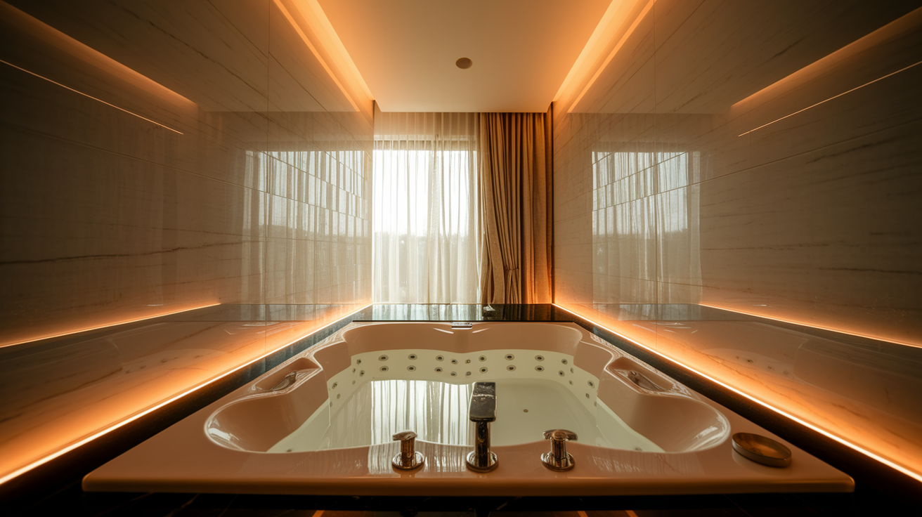 découvrez la baignoire balnéo 2 places, conçue pour vous offrir un moment de détente inégalé. plongez dans un univers de bien-être avec ses jets massants et son design élégant, idéal pour partager des instants de relaxation avec vos proches.