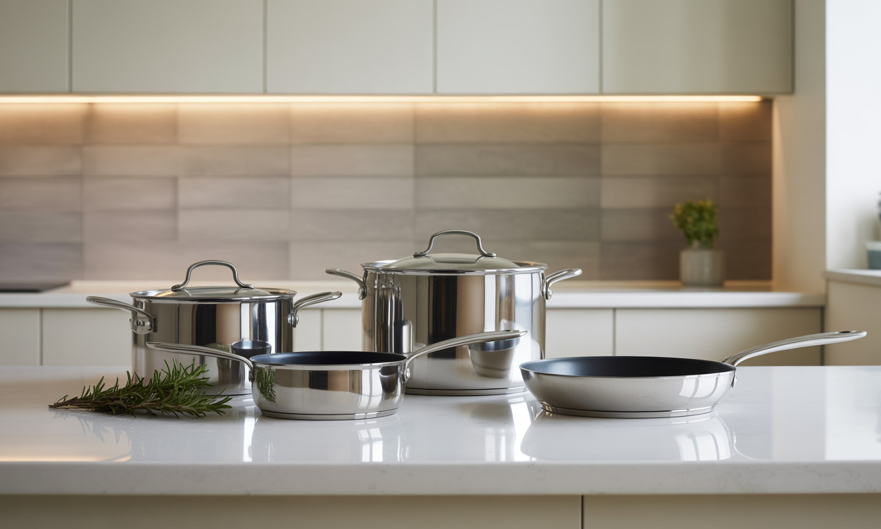 découvrez notre batterie de cuisine en inox, l'indispensable pour préparer tous vos plats avec élégance et durabilité. alliant performance et esthétisme, cette collection est parfaite pour les passionnés de gastronomie. transformez votre expérience culinaire avec des ustensiles de qualité supérieure.